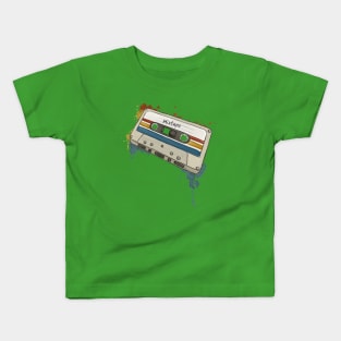 Watercolor Retro Style Mixtape Funky Old School Cassette Kids T-Shirt